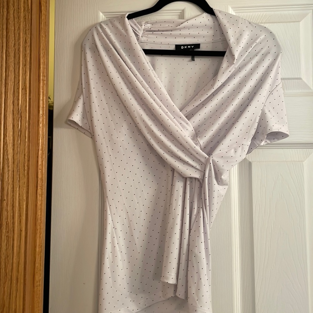 DKNY short sleeved polka dot shirt